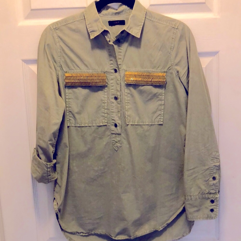 J Crew long sleeve button down women’s shirt.